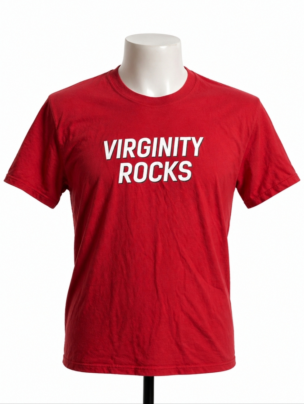 Danny Duncan Virginity Rocks Red Statement Tee Adult Large Party Streetwear